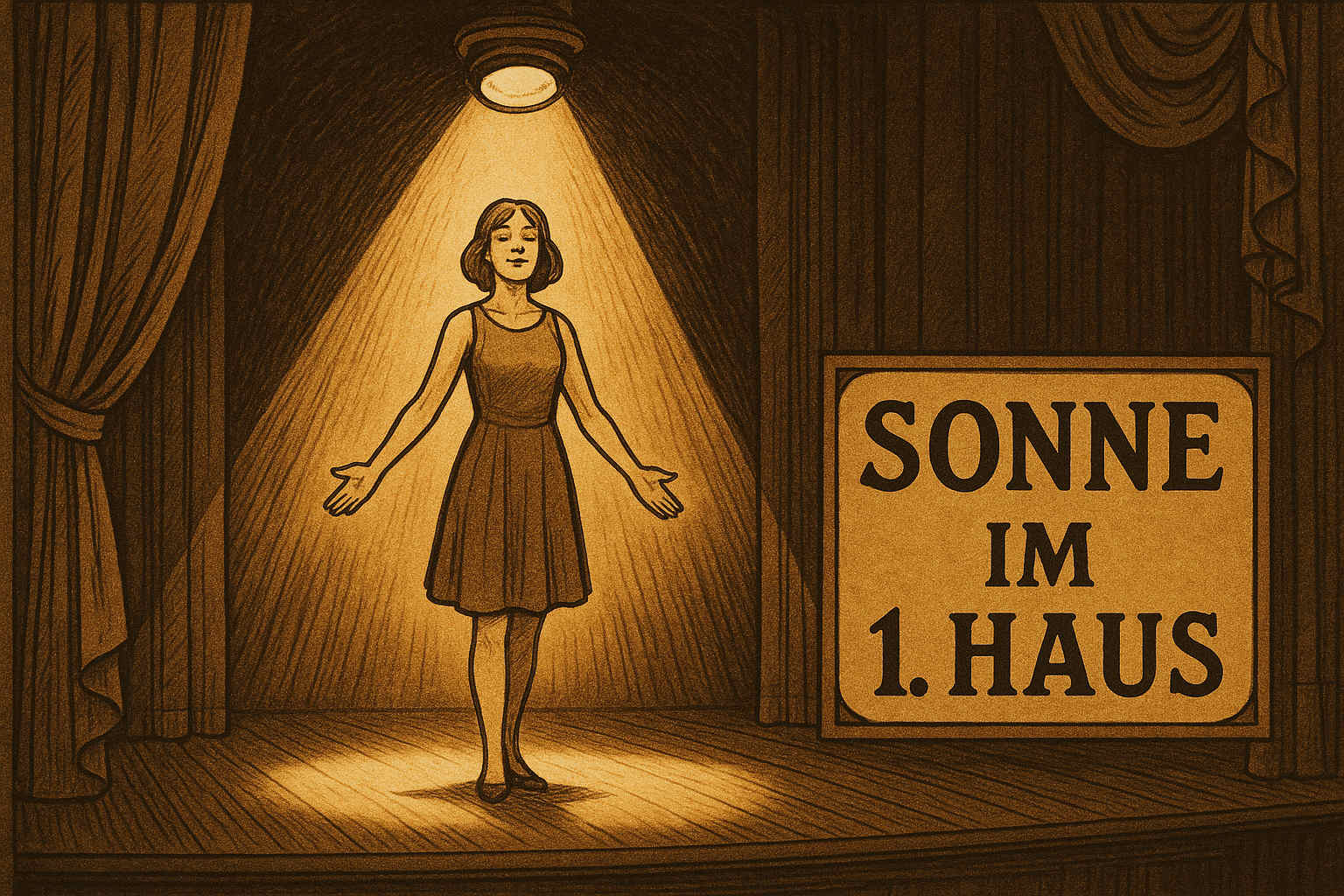 Sonne im ersten Haus