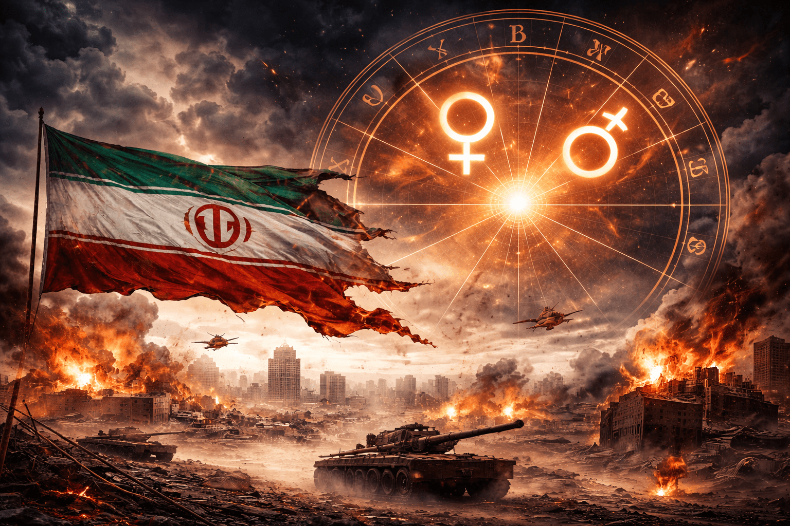 Bomben auf Teheran – Die astrologische Analyse des Iran-Konflikts.