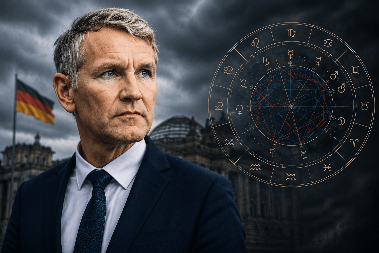 Das Horoskop von Björn Höcke: Widder-Wille, Skorpion-Mond und politische Aufladung