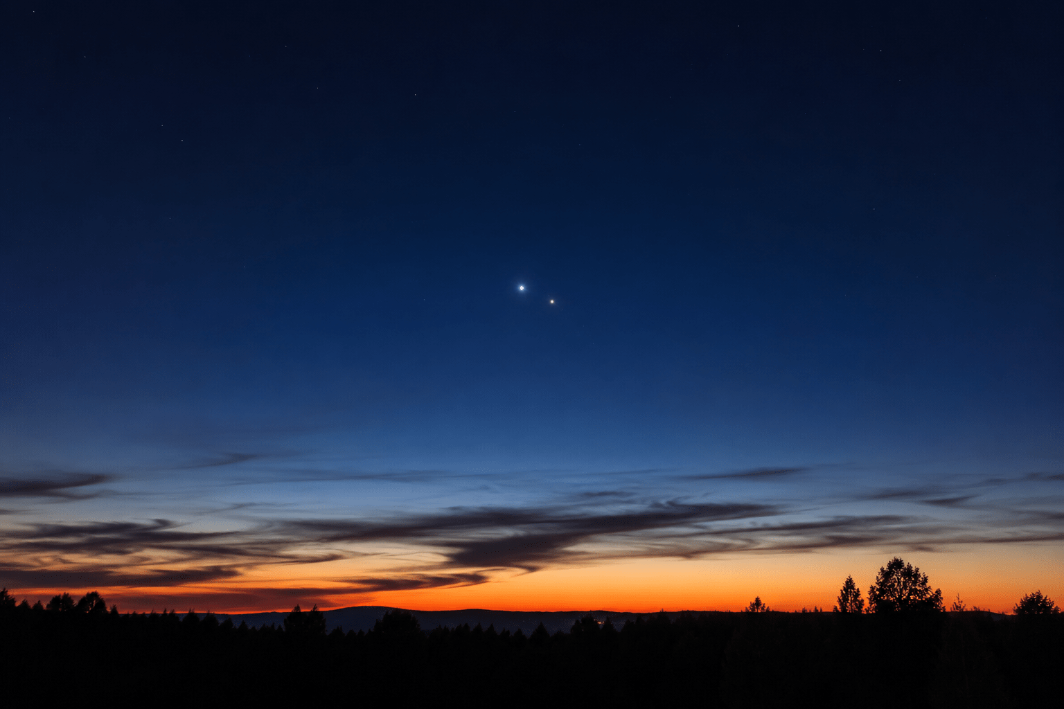 Venus und Jupiter Konjunktion